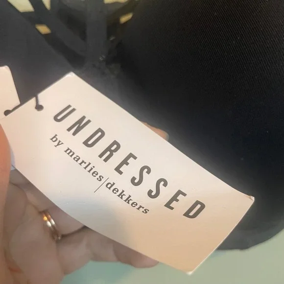 NWT Marlies Dekkers Womens Paddded Push Up Plunge Balcony Bra Black Size‎ 38f - Picture 5 of 7